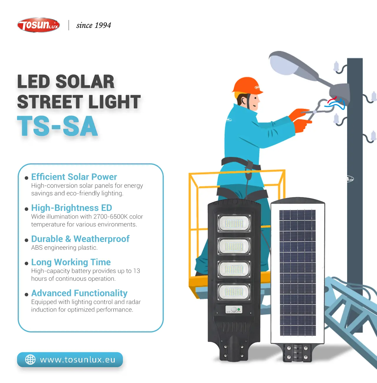 Ηλιακό φως δρόμου TOSUNlux led